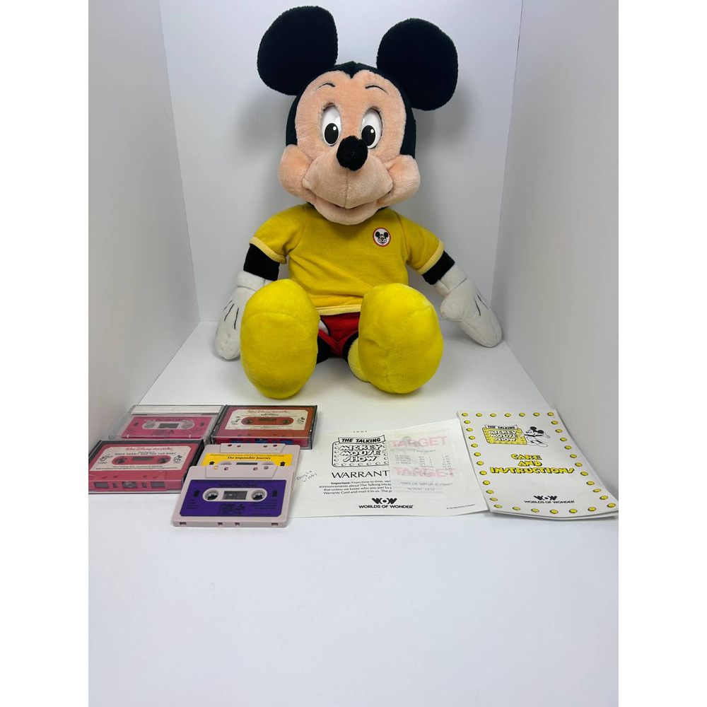 Working Prestine Condition Vintage Talking Mickey Toy World of Wonder with tapes
